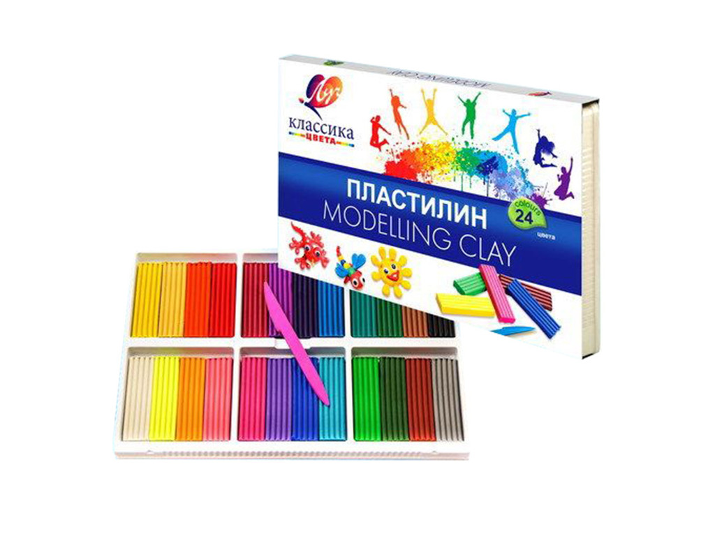 Пластилин "Классика" 24 цв. 480 г 28С1642-08, со с