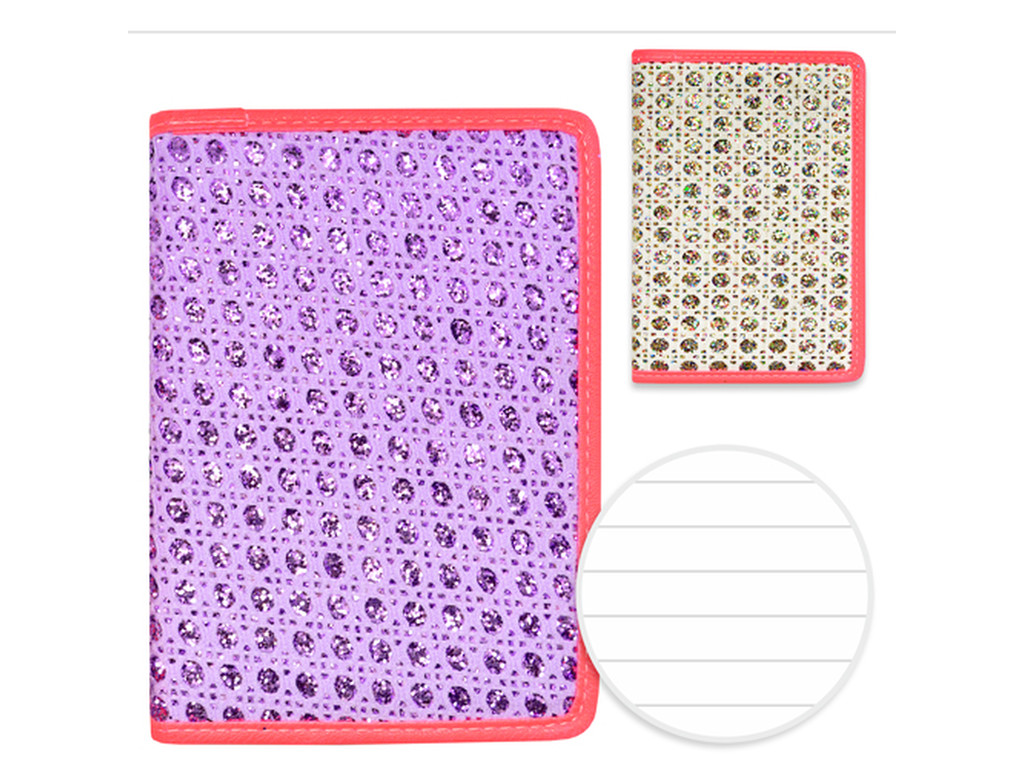 Блокнот с блестками А5 80л ST01212