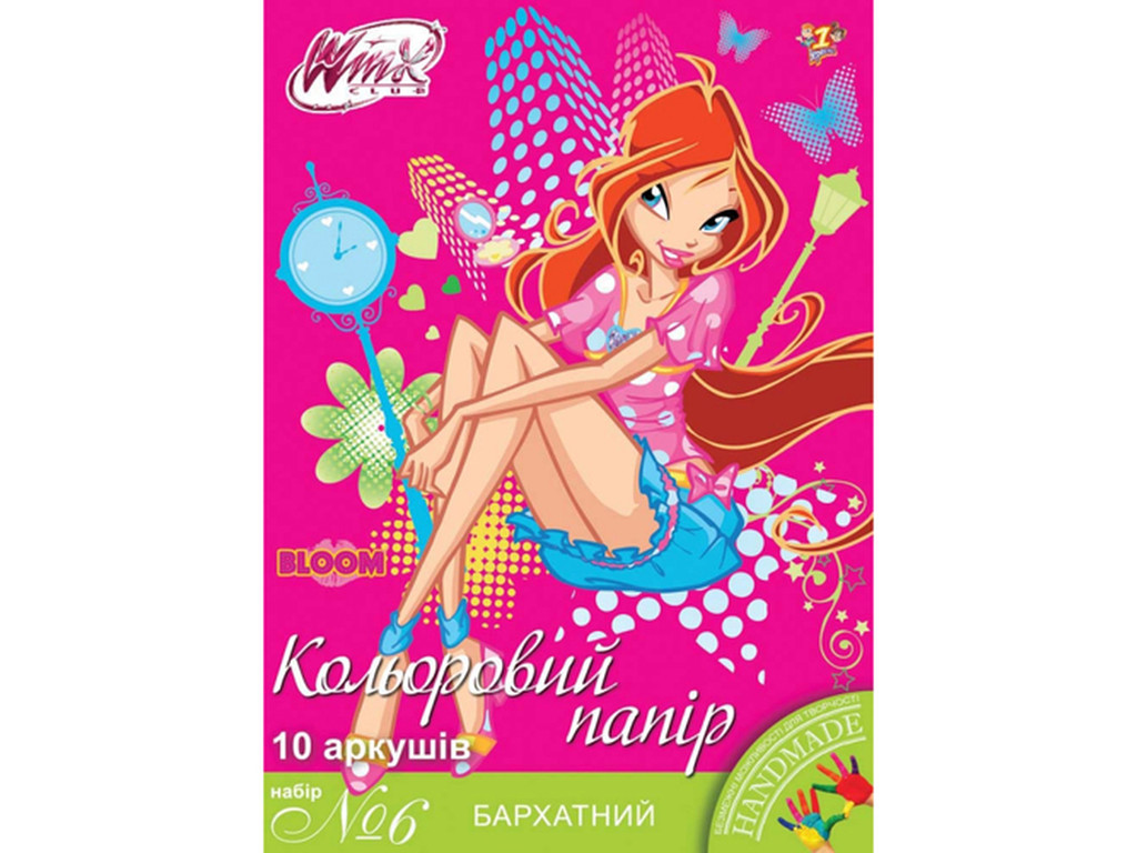 Наб.№ 6 цв.бумаги бархатной