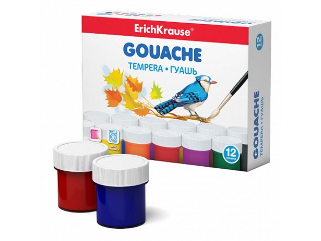 Фарби гуашеві Erich Krause, 12 кольор.{}