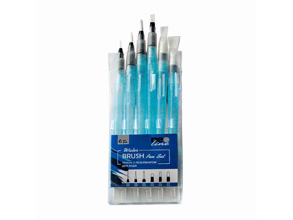 Пензлик пластмасовий нейлон з резервуаром 6шт.WP-0