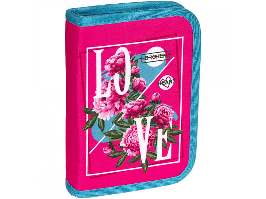 Пенал с двумя отворотами "Love",{}