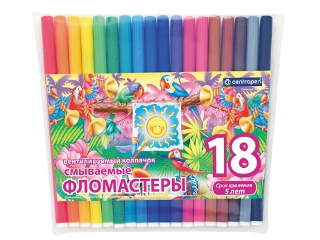 Фломастеры 7790/18 ET "Птицы", набор 18 шт.
