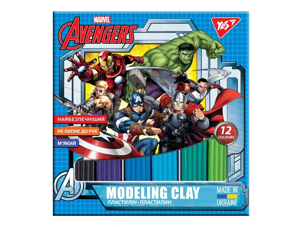 Пластилін YES "Marvel.Avengers", 12{}