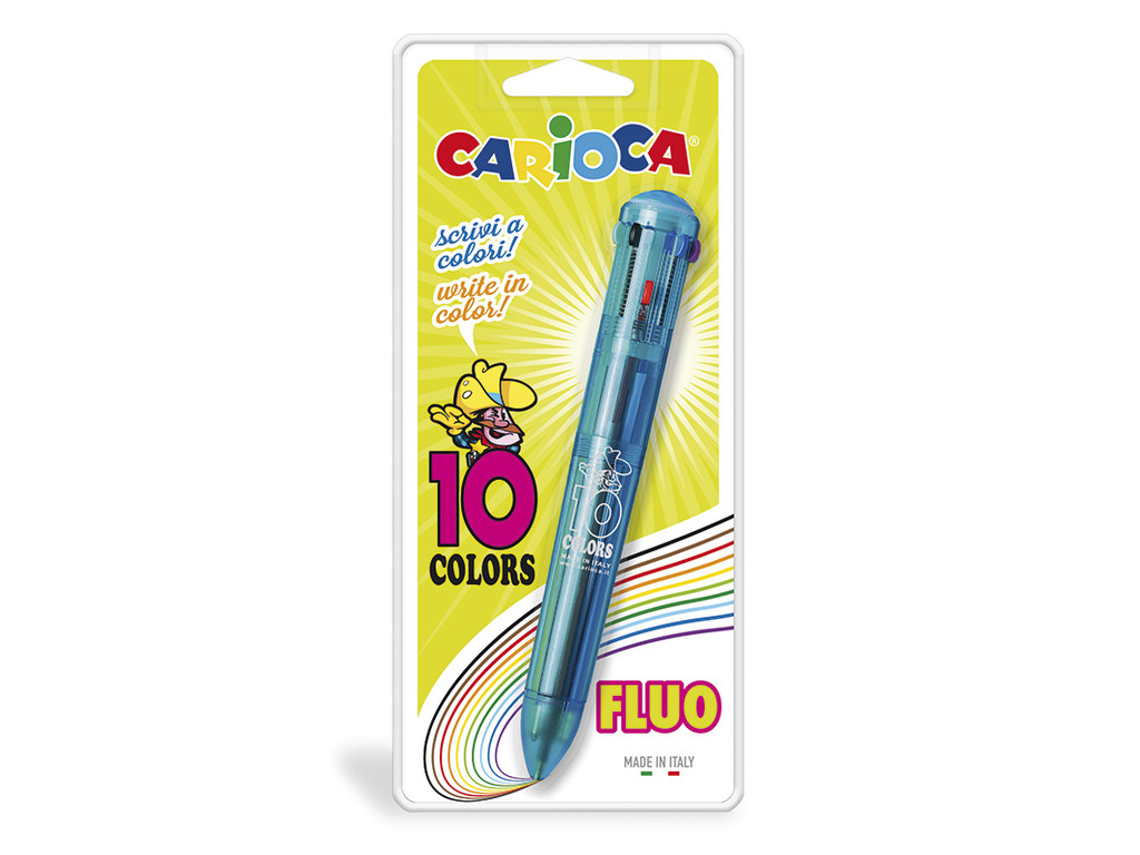 Ручка FLUO кулькова, 10 кольорів 41500