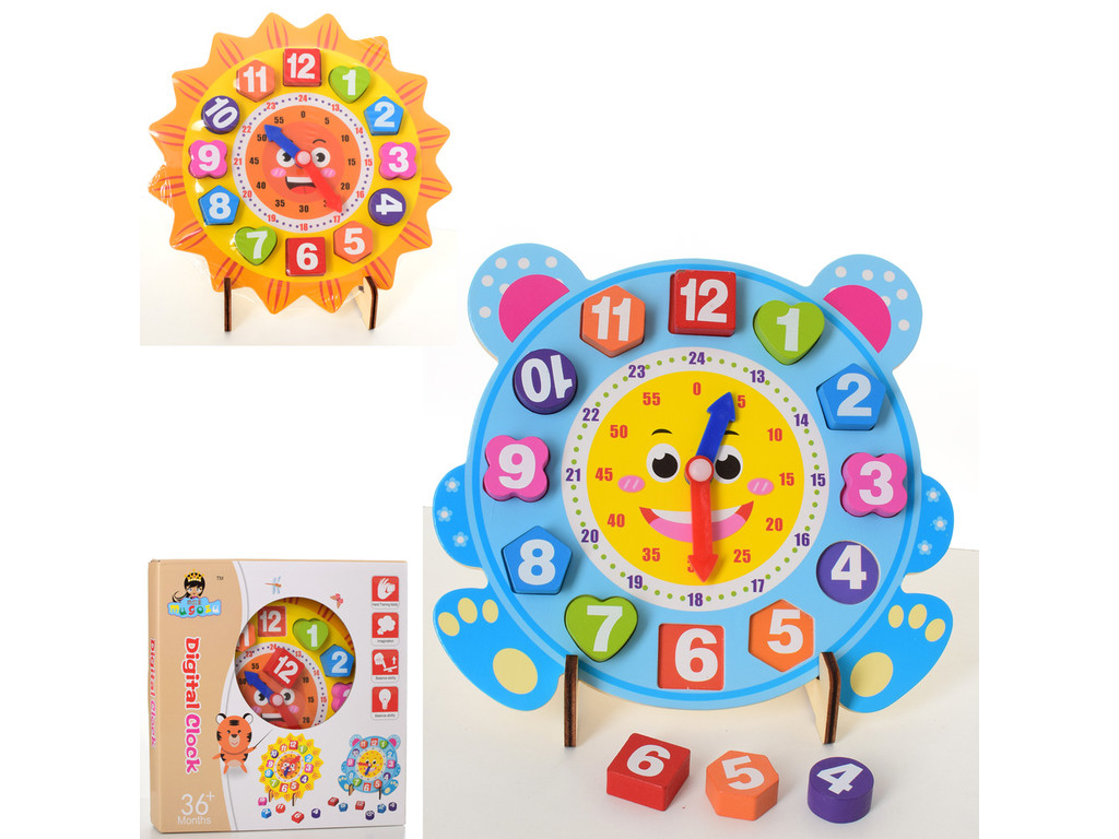 Деревянная игрушка Часы MD 2166