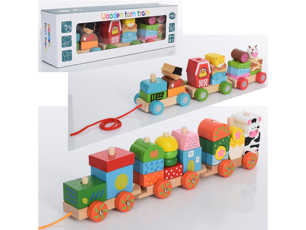 Деревянная игрушка Паровозик MD 1562
