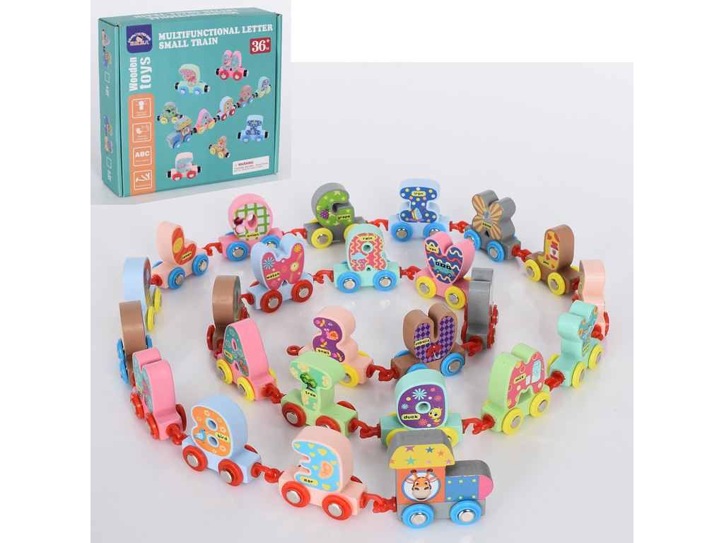 Деревянная игрушка Паровозик MD 1640