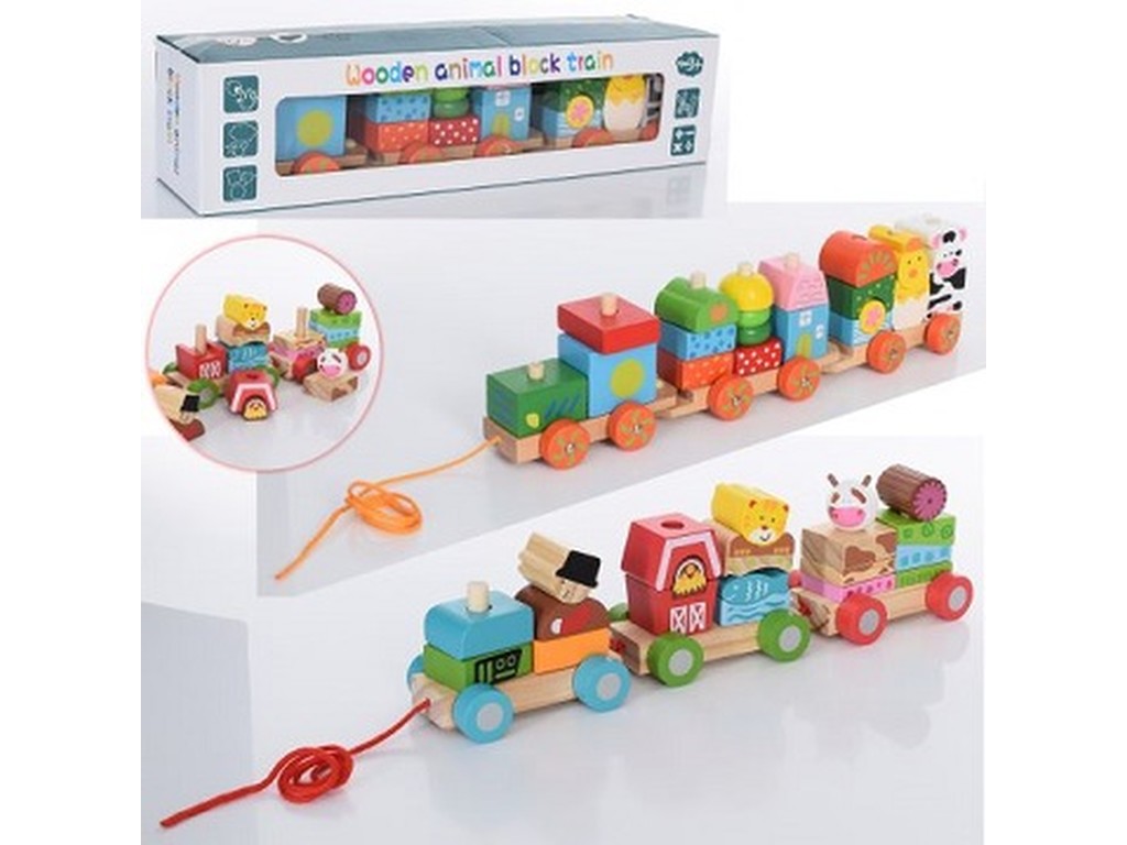 Деревянная игрушка Паровозик MD 2888